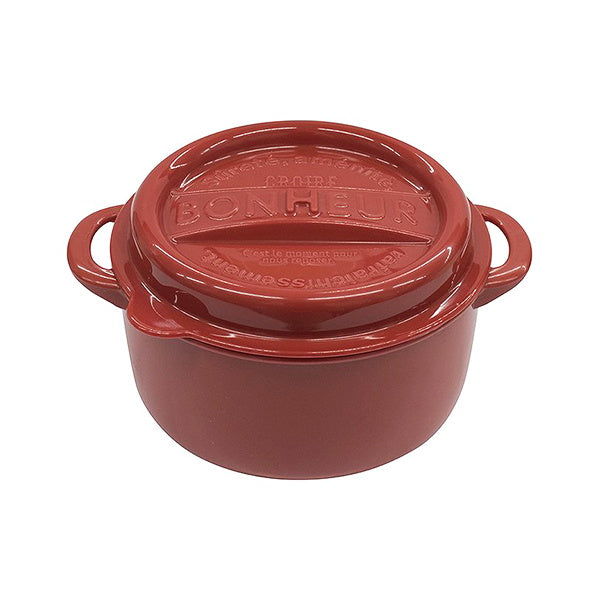 【まとめ買い】お弁当箱 ランチボックス ボヌール NEWランチポット LL レッド レンジ可 550ml 0847/038818