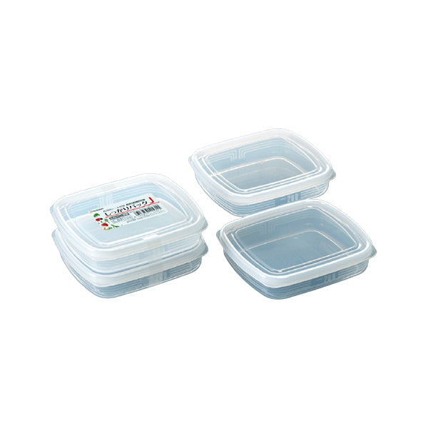 【まとめ買い】しっかりパック J 角2P 400ml クリア 食品保存 食品ストックケース 0523/039267