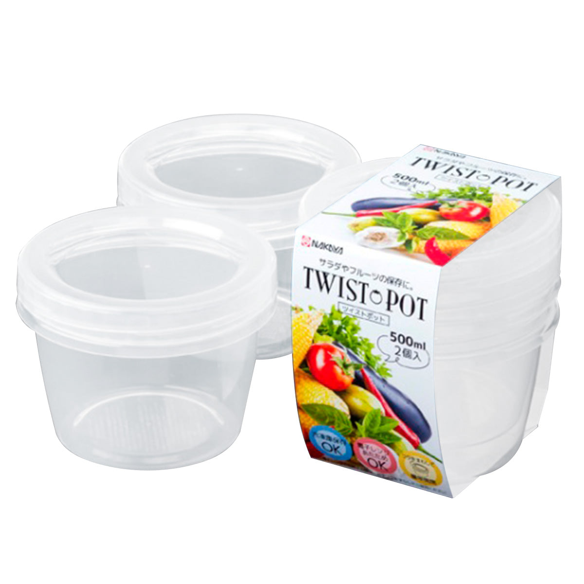 まとめ買い】食品保存容器 ストックパック K439-1 ツイストポット500ml