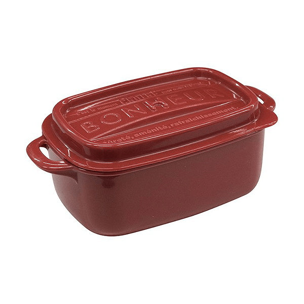 【まとめ買い】お弁当箱 ランチボックス ボヌール ランチスクエア LL レッド レンジ可 440ml 0847/040371