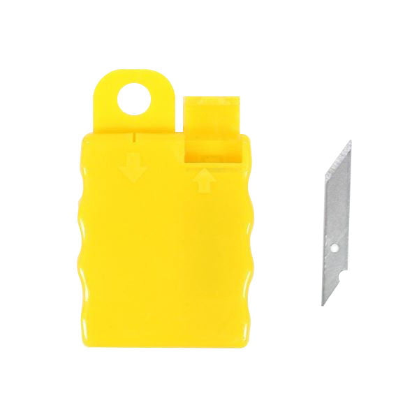 【まとめ買い】デザインナイフ用替刃 10枚入 イエロー 0330/042004