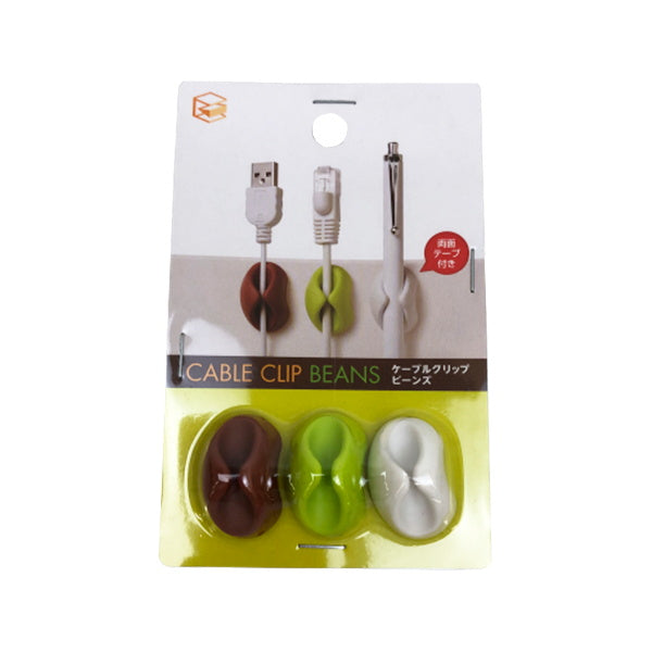 【まとめ買い】ケーブルホルダー ケーブルタイ ケーブルクリップ ビーンズ 3個入り 9001/043274