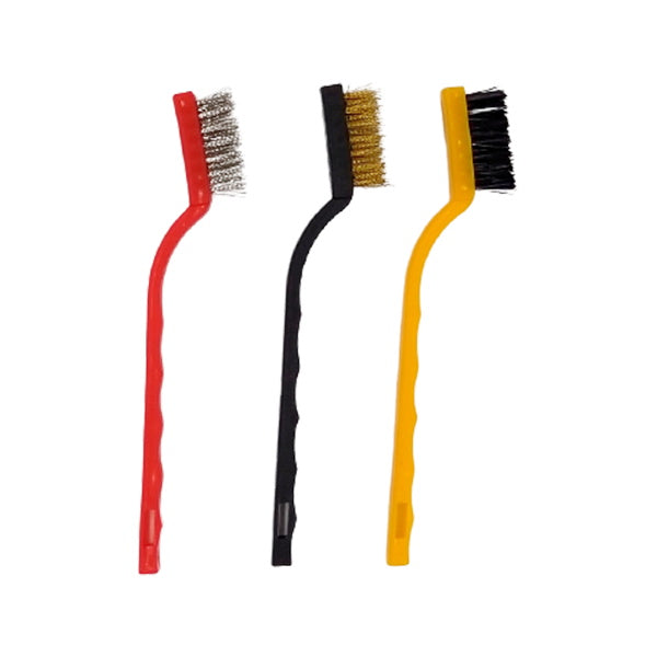 【まとめ買い】ナイロンブラシ ステンレスブラシ 真鍮ブラシ プラ柄ブラシ 3点セット 0528/045035