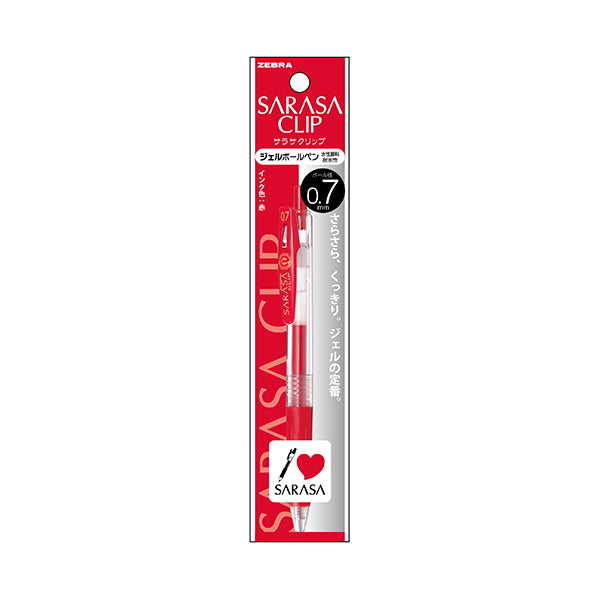 【まとめ買い】ボールペン ZEBRA ゼブラジェルボールペン SARASA サラサ 0.7 太字 レッド 0960/045738