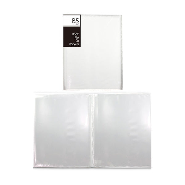 【まとめ買い】ポケットファイル PB.B5ブックファイル 20P ホワイト 1377/045978