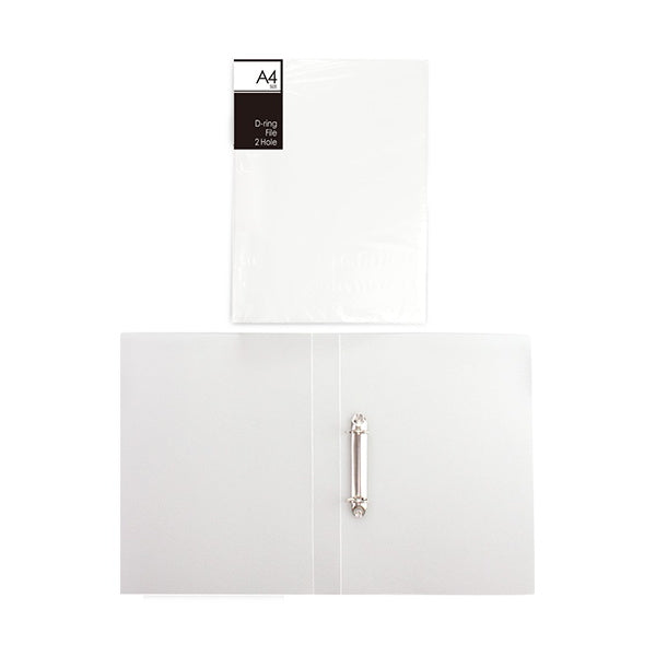 【まとめ買い】リング式ファイル D型リングファイル PB.A4 Dリングファイル 2穴 クリア ホワイト 1377/046008