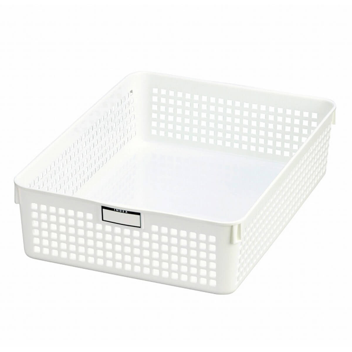 【まとめ買い】収納ケース 収納ボックス 書類整理 ネームバスケットA4 ホワイト 0978/046442