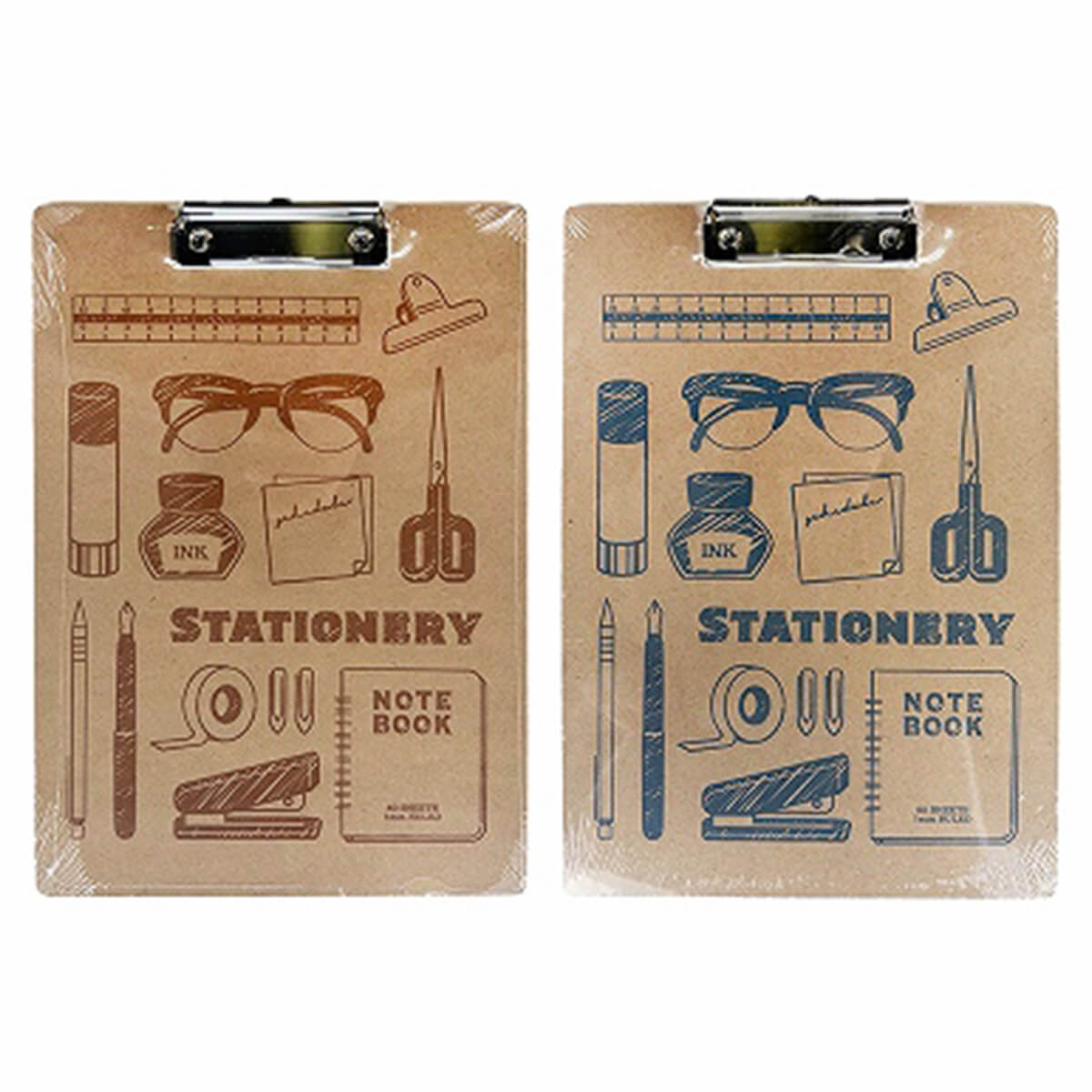 【まとめ買い】バインダー クリップボード メニューボード A4 縦型 文具柄 0948/046529