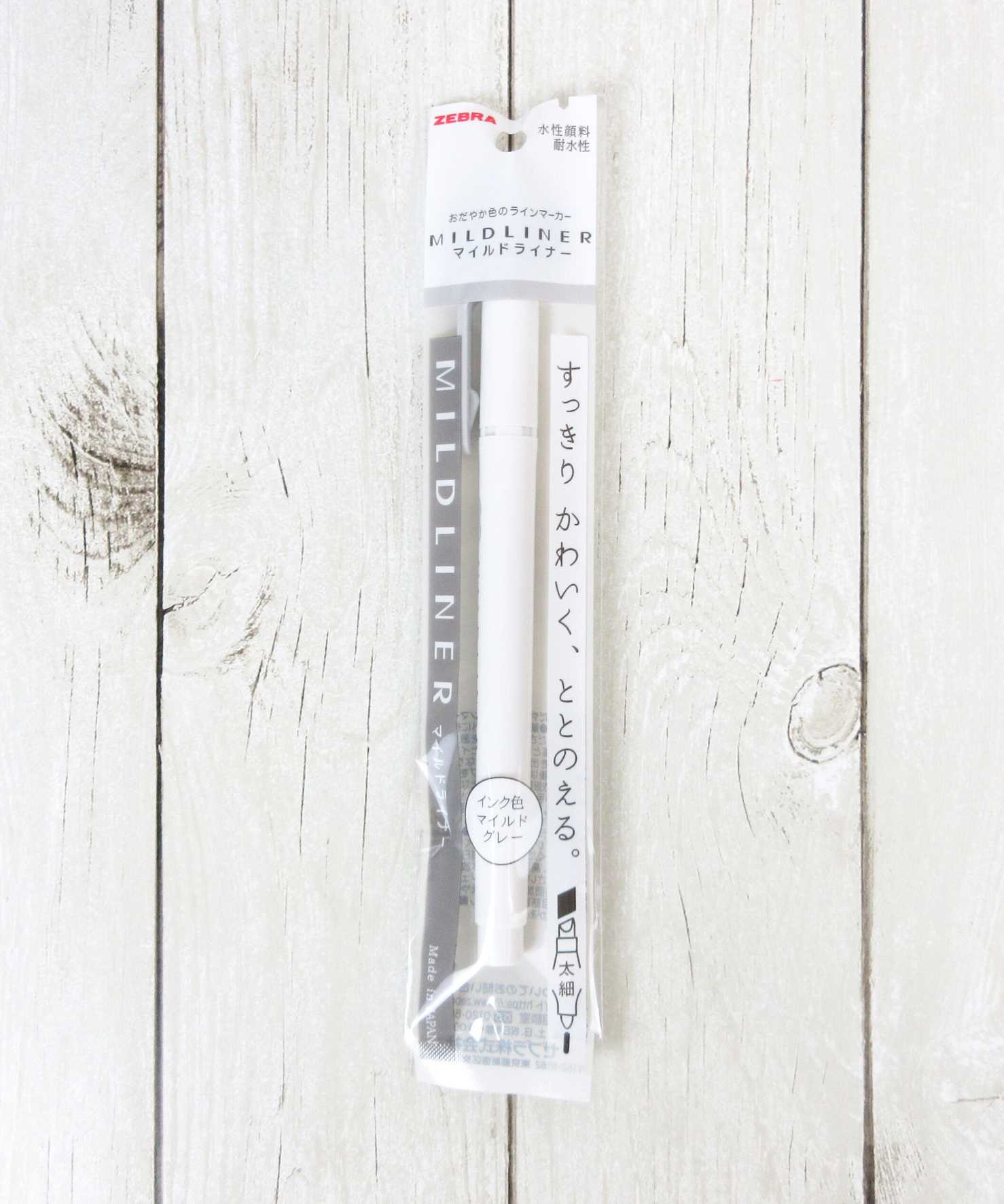 【まとめ買い】カラーペン カラーマーカー パステルカラー ZEBRA ゼブラ マイルドライナー グレー 0960/046807