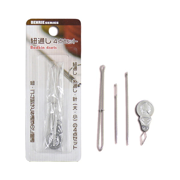 【まとめ買い】紐通し 4点セット シルバー 0344/047822