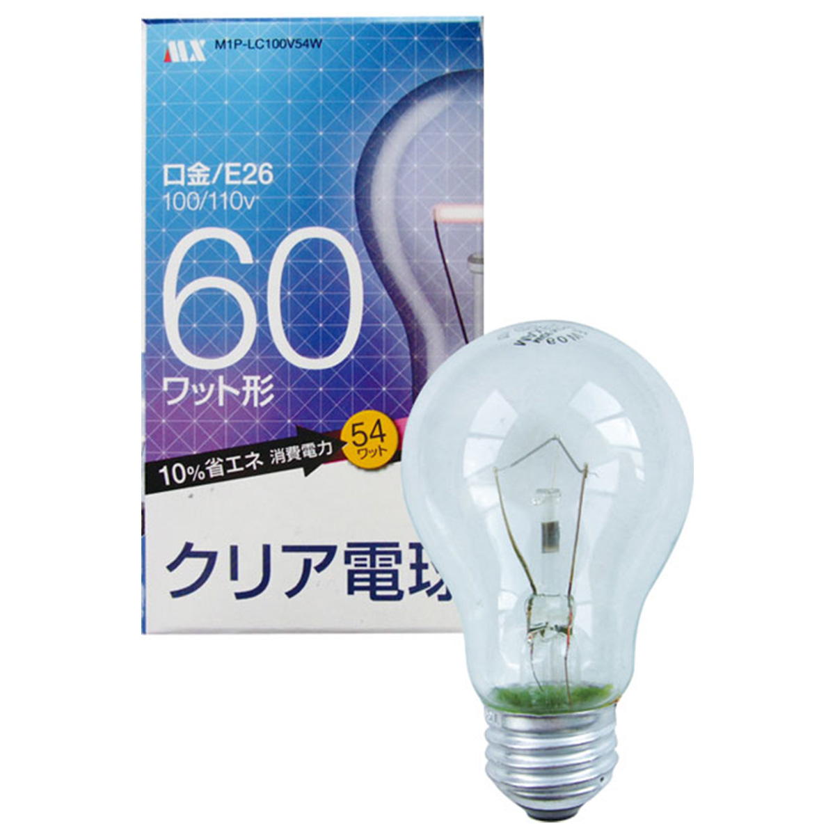 【まとめ買い】クリア電球60W省エネ10%口金E26 0474/048647