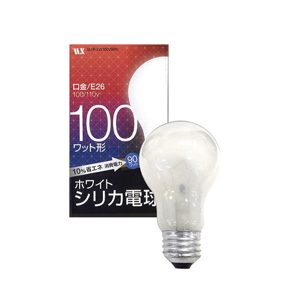 【まとめ買い】電球 E26 ホワイトシリカ電球 100W 長寿命 10%省エネ 0474/048649
