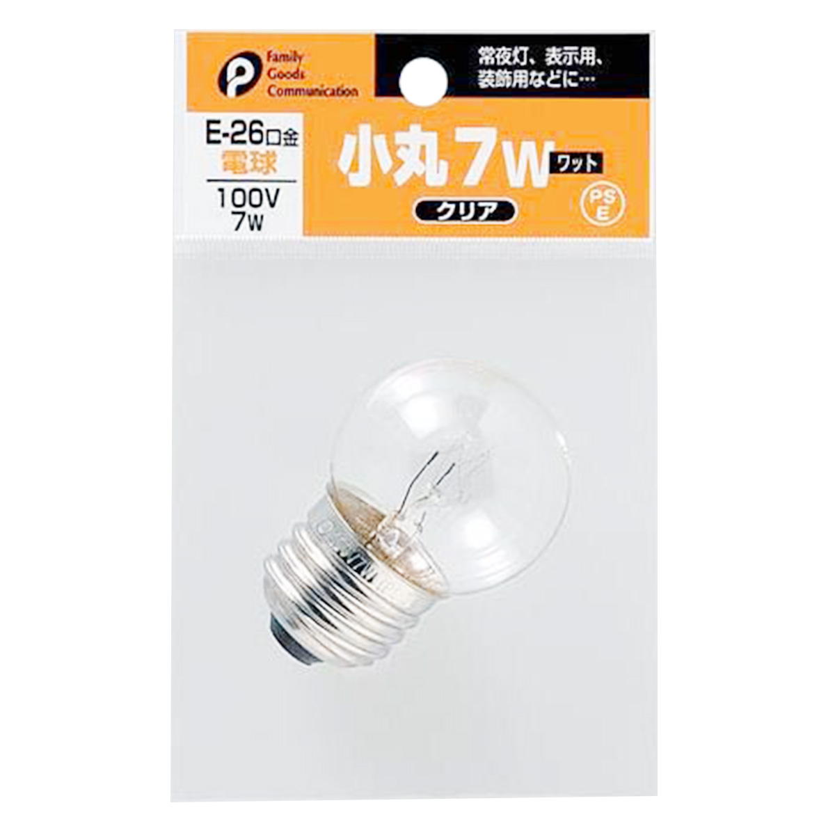 まとめ買い】小丸電球7W(クリア)0894/048842 | ワッツ