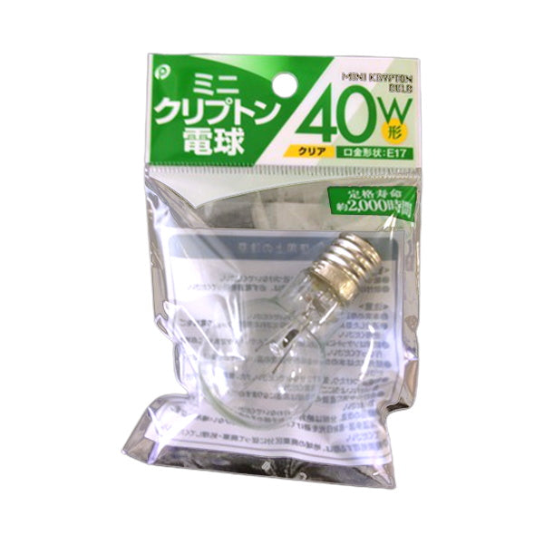 【まとめ買い】電球 ミニクリプトン電球 クリア 40W 口金E17 0894/048948