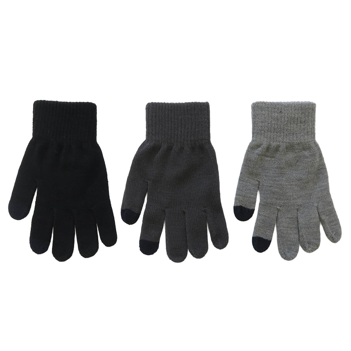 【まとめ買い】スマホ対応手袋 無地 のびのびスマホ手袋裏起毛 1380/050456