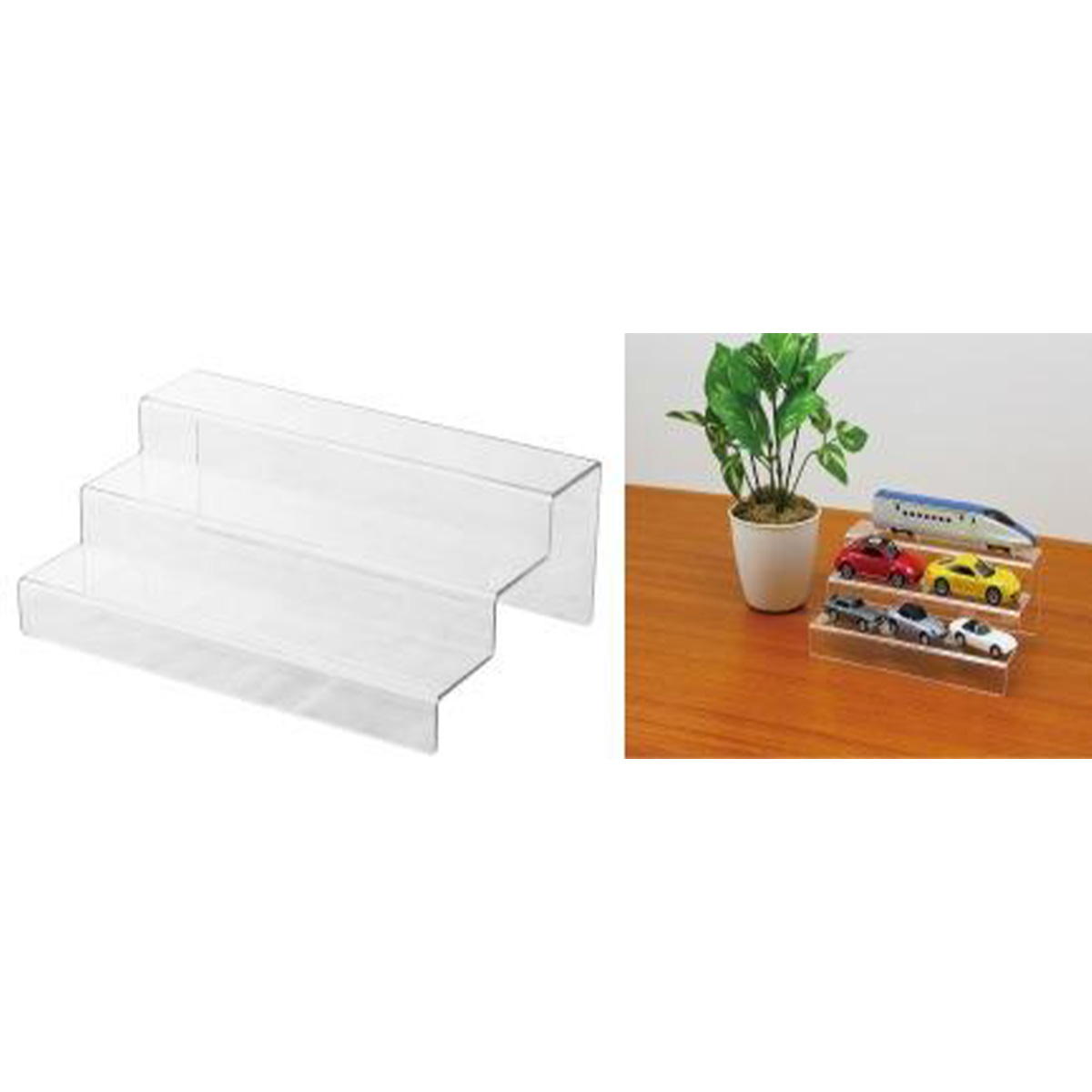 【まとめ買い】ディスプレイスタンド ワイド3段0347/051811