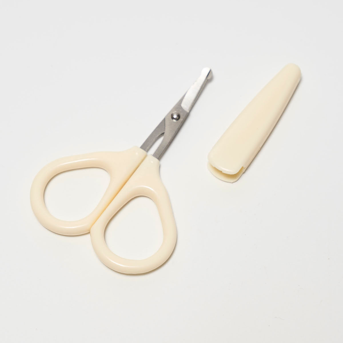 【まとめ買い】鼻毛切りハサミ ムダ毛ハサミ ケース付先端丸型セーフティハサミ 80mm 0474/053289