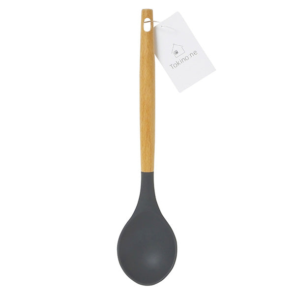 【まとめ買い】スプーン シリコン製 食材取分け 混ぜ合わせ Tokinone PB.木柄シリコーン調理スプーン 0490/054173