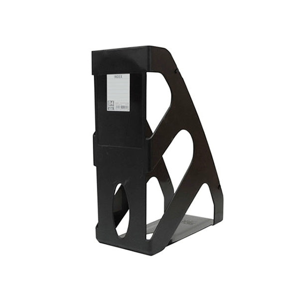 【まとめ買い】ファイルスタンド ファイル収納ケース バインダー収納 B4マガジンサイズ 黒 0847/054486