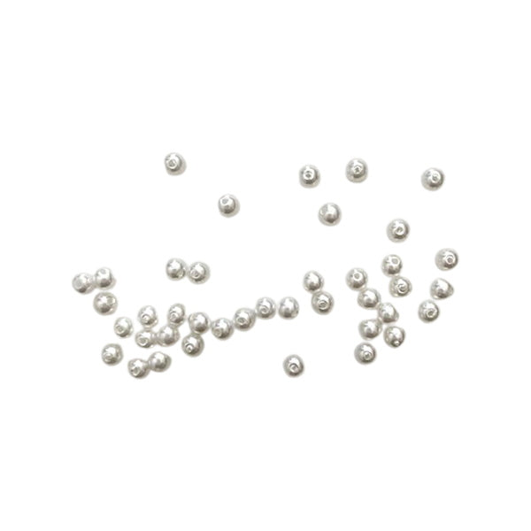 【まとめ買い】クラフトパーツパール 樹脂パール フェイクパール デコパーツ 手芸 クラフトパーツ ハンドメイドパーツ 4mm ホワイト 40ケ入り 0894/056232