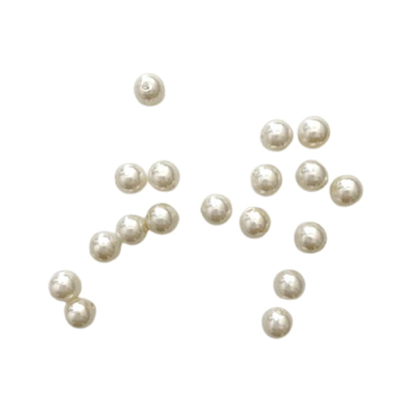 【まとめ買い】クラフトパーツパール 樹脂パール フェイクパール デコパーツ 手芸 クラフトパーツ ハンドメイドパーツ 6mm クリーム 18ケ入り 0894/056243