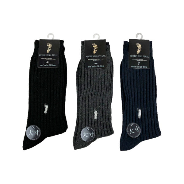 【まとめ買い】靴下 ソックス メンズ 紳士 男性 太リブソックス大寸 ポロ 26-28cm 1523/056824