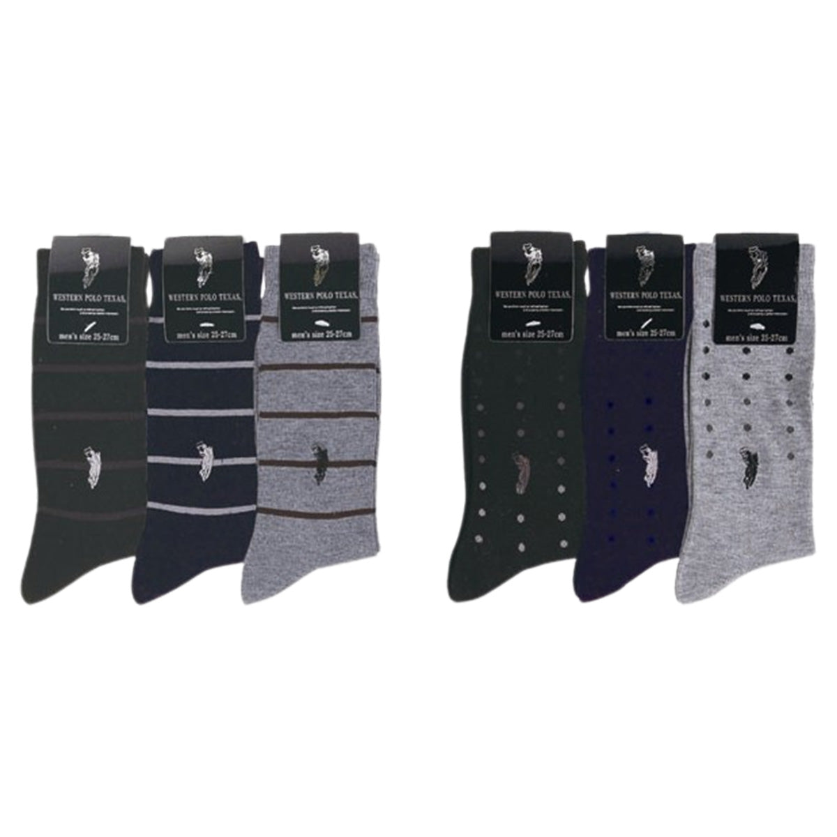 【まとめ買い】PGC142-99 紳士カジュアルソックス柄 ポロ 1523/056875