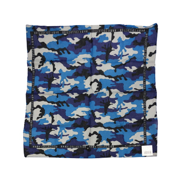 【まとめ買い】バンダナ 迷彩柄 ブルー 1535/057174