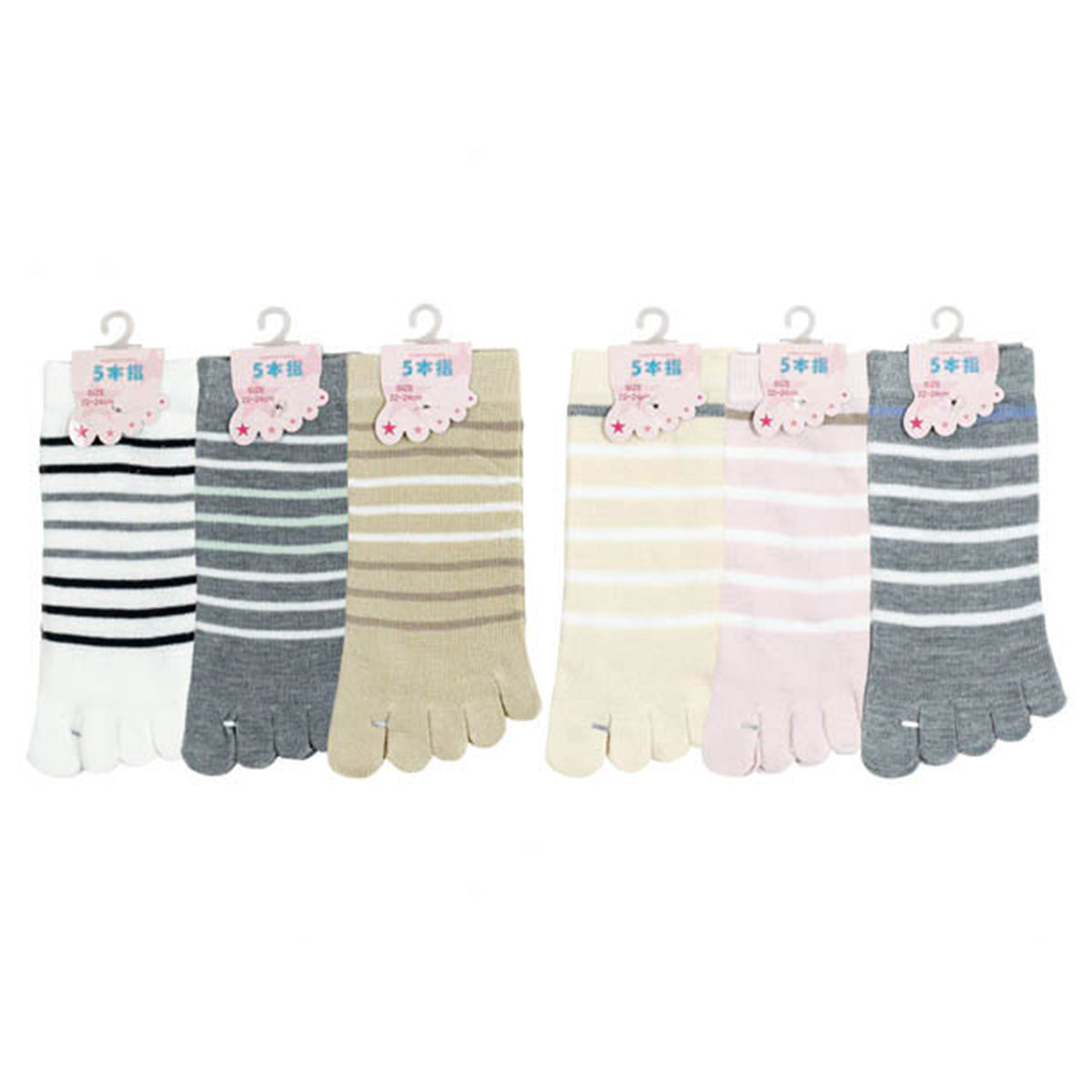 【まとめ買い】LS4192-99 婦人スニーカーソックス5本指(踵なし) 1523/057788