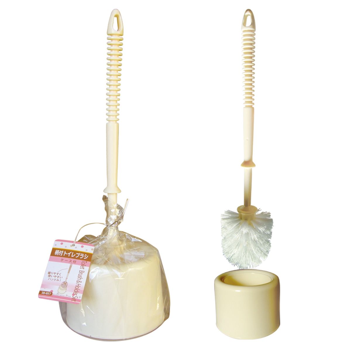 【まとめ買い】柄付トイレブラシ35cmケース付 0474/058042