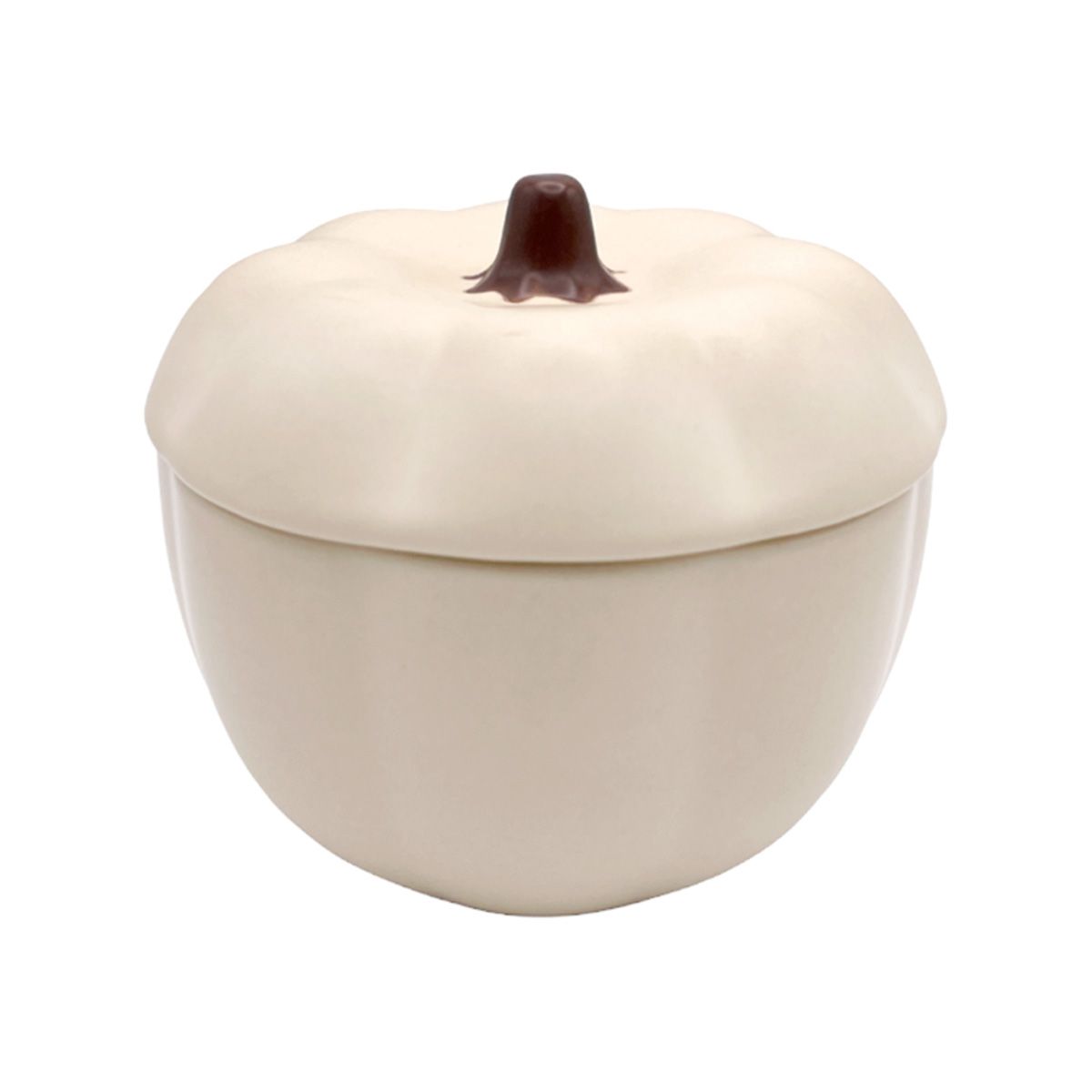 【まとめ買い】小鉢 ボウル Tokinone PB.蓋つきボウル パンプキン ストーンウェア ホワイト 直径10x9cm 1576/059675