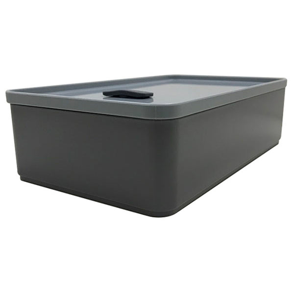 【まとめ買い】食品保存容器 蓋つき ストック容器 長方形 Tokinone PB.フードコンテナ バルブ付き 920ml グレー 0520/059740