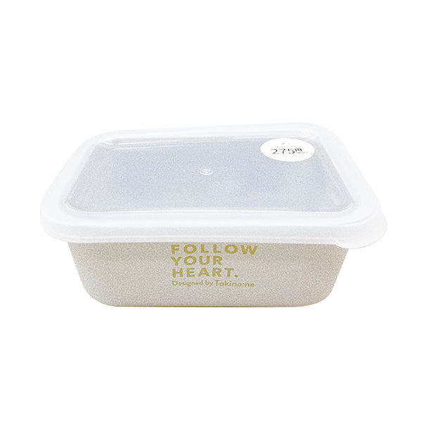 【まとめ買い】食品保存容器 蓋つき ストック容器 長方形 フードコンテナ Tokinone PB.蓋付キスクエアコンテナS 350ml ベージュ W13×D10×H5cm 9001/059749