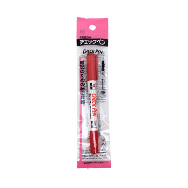 【まとめ買い】ゼブラ チェックペン レッド 0960/060649