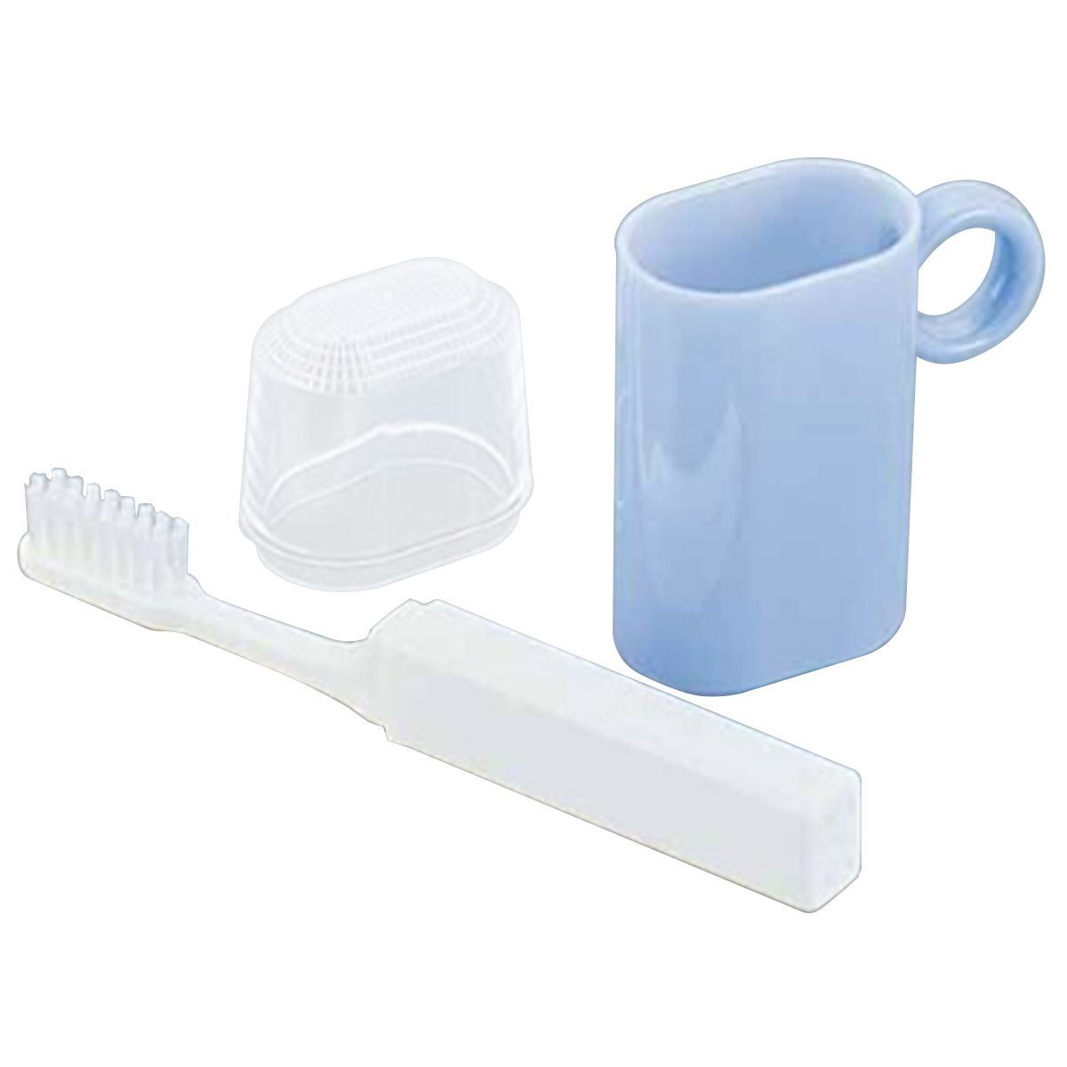 【まとめ買い】コップ付き歯ブラシ ブルー 0775/062198