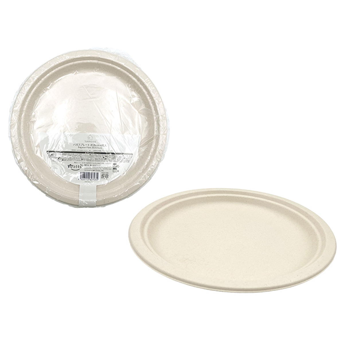 【まとめ買い】Tokinone PB.バガスプレート φ26cm 4枚入0344/062703