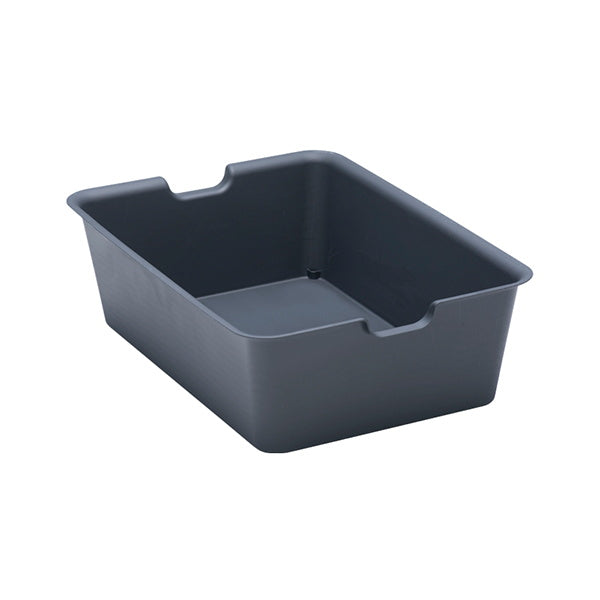 【まとめ買い】収納ケース 収納バスケット プラケース プレーンボックス 本体 L ストーングレー 1847/062967