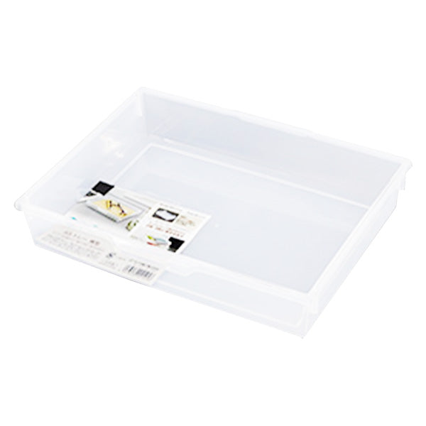 【まとめ買い】収納トレー トレイ A5トレー 横型 クリア サナダ精工 24.4×19.6×4.8cm 0775/063143
