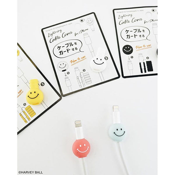 【まとめ買い】ケーブルカバー Lightningケーブル シリコンカバー スマイル 0847/064516