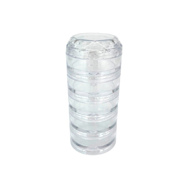 【まとめ買い】クリームケース 連結ダイヤカットケース 5P M クリア 0847/065165