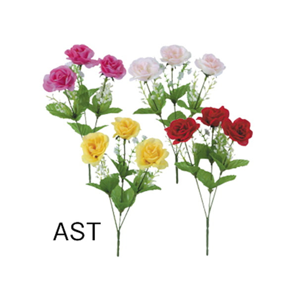 【まとめ買い】ローズブッシュ 造花 フェイクフラワー 0665/066466