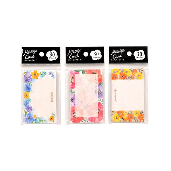 まとめ買い】ミニメッセージカード 30枚 フラワー 0936/066750 | ワッツ