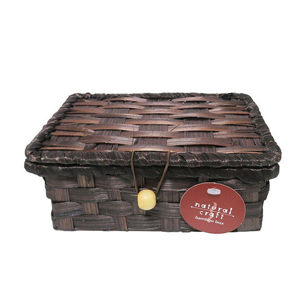 【まとめ買い】バンブーふた付BOX ブラウン 0599/067793