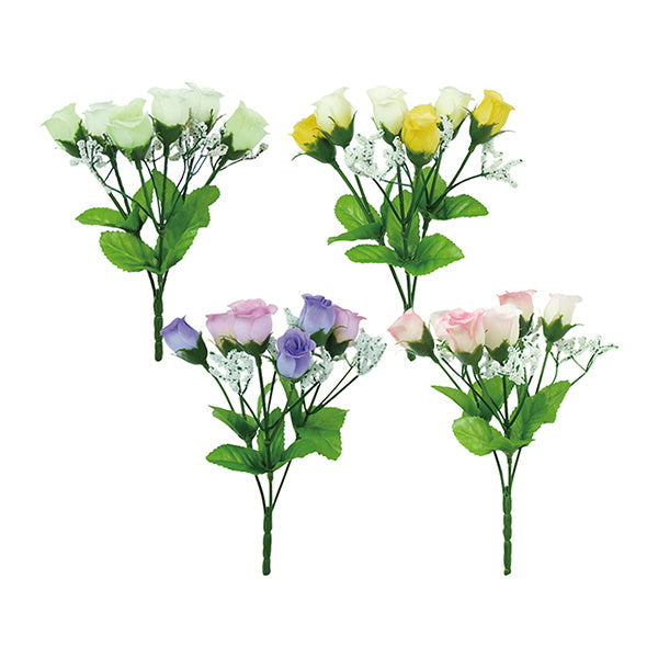 【まとめ買い】プチローズブッシュ 造花 フェイクフラワー 0665/068980