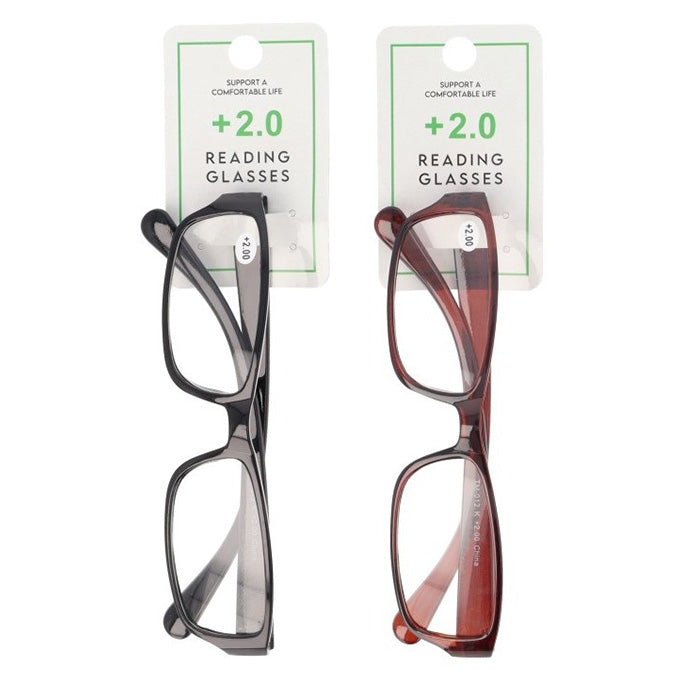 【まとめ買い】老眼鏡 2.0度 プラスチックフレーム 9001/073566