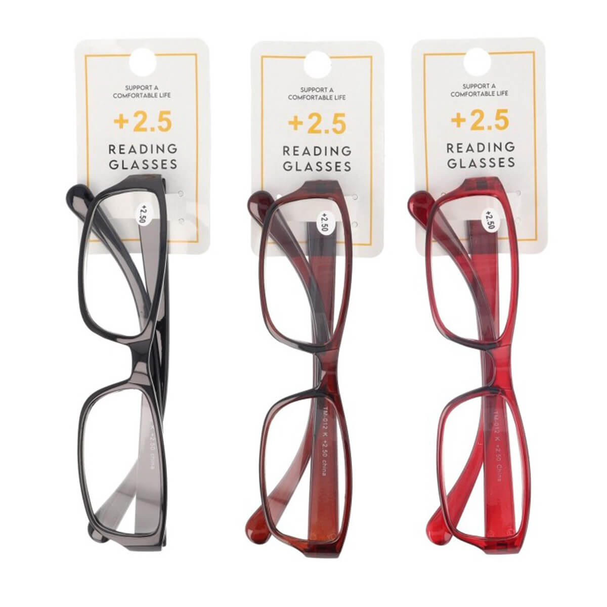 【まとめ買い】老眼鏡 2.5度 プラスチックフレーム 9001/073567