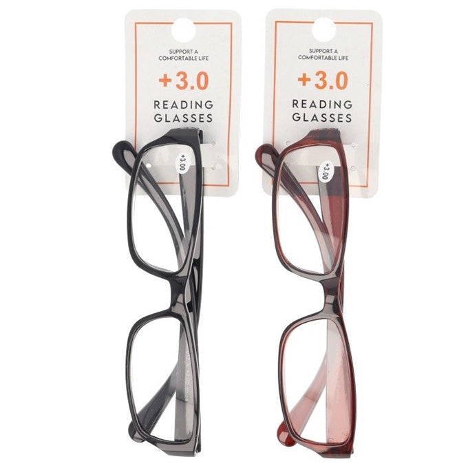 【まとめ買い】老眼鏡 3.0度 プラスチックフレーム 9001/073568