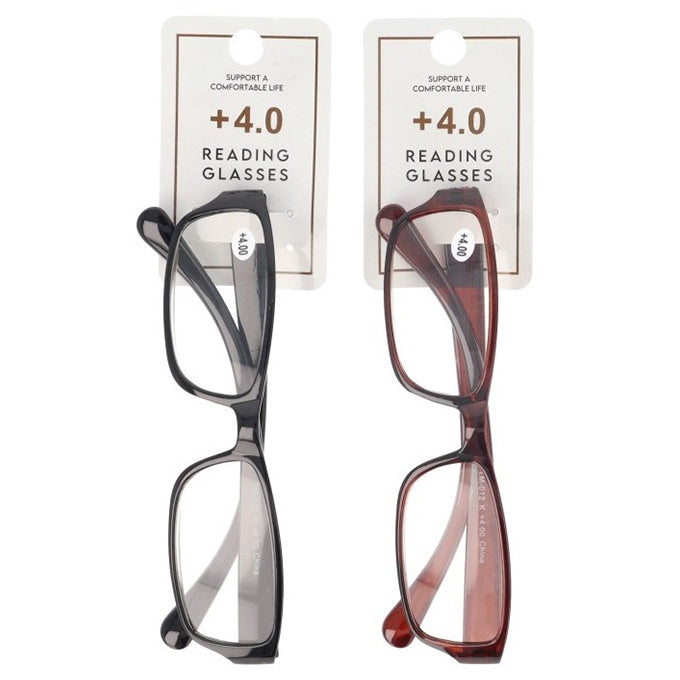 【まとめ買い】老眼鏡 4.0度 プラスチックフレーム 9001/073570
