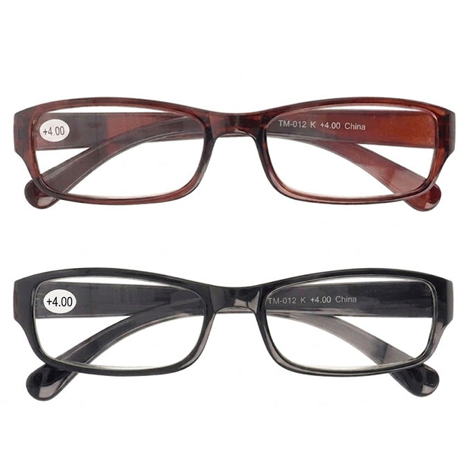 【まとめ買い】老眼鏡 4.0度 プラスチックフレーム 9001/073570