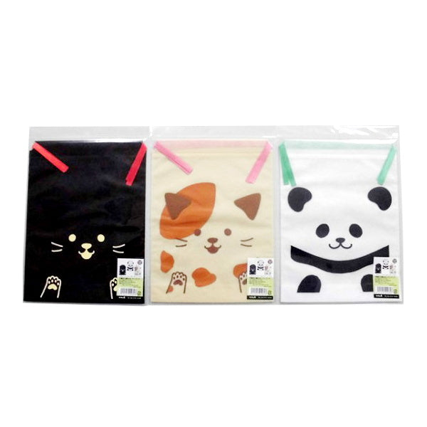 【まとめ買い】ギフトバッグ プレゼント用バッグ ラッピング袋 不織布巾着BAGアップリケ アニマル 0911/074819